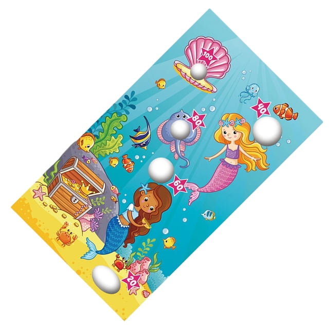 maytalsory Reusable Bean Bag Game Sets Banner Friends Interaction Toss Game Yard Game Style D