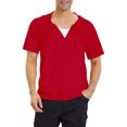 thumbnail image 1 of Unique Bargains Men's Hoodies Solid Color Zip up Short Sleeve Jacket, 1 of 6