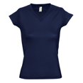 thumbnail image 1 of Sol's T-Shirt à Manches Courtes à Col en V Lune pour Femmes, 1 of 5