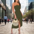 thumbnail image 2 of JIRNDf Robes de Printemps pour Femmes 2025 Tendance Plage Débardeur Sans Manches Ample Col Rond Robe Bohème Femme Ligne A Vert m, 2 of 5
