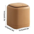thumbnail image 3 of ZZkhGO Press Button Countertop Trash Can, Small Waste Bin with Lid for Bedside Table, Compact Garbage Bin for Bathroom Desk Kitchen, 3 of 6
