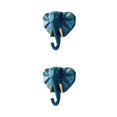 thumbnail image 4 of Ruiboury Animal Head Key Hook Sturdy And Durable Construction Adds Touch Of Whimsy Retro blue(elephant) 2Set, 4 of 6