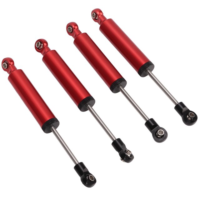 4Pcs RC Car Shock Absorber Aluminum Alloy Oil Damper for 1/10 Simulation Climbing Car 110mm Red,