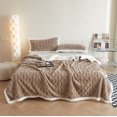 thumbnail image 1 of Flannel Throw Blanket with Geometric Pattern | Insulating Wind Cover for Warmth | Cozy Nap Shawl for Couch, Office, or Car | Machine Washable Conditioning Blanket, 1 of 6