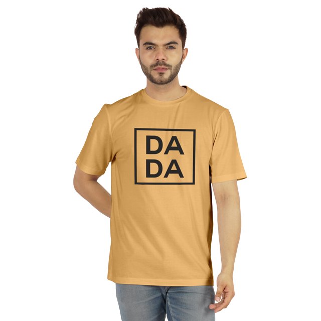 Inkmeso Men's Graphic Printed Da Da€ Quotes First Time Daddy Tshirt Cotton Jersey Tee