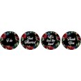 thumbnail image 2 of Darling Souvenir DIY Pack Of 190 Pcs Wedding Floral Border Stickers Chocolate Labels-Black, 2 of 2