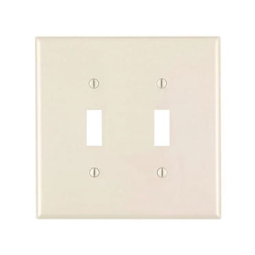Leviton R56-78109-T Plaque Murale à Interrupteur à Bascule Surdimensionné à 2 Niveaux en Amande Légère