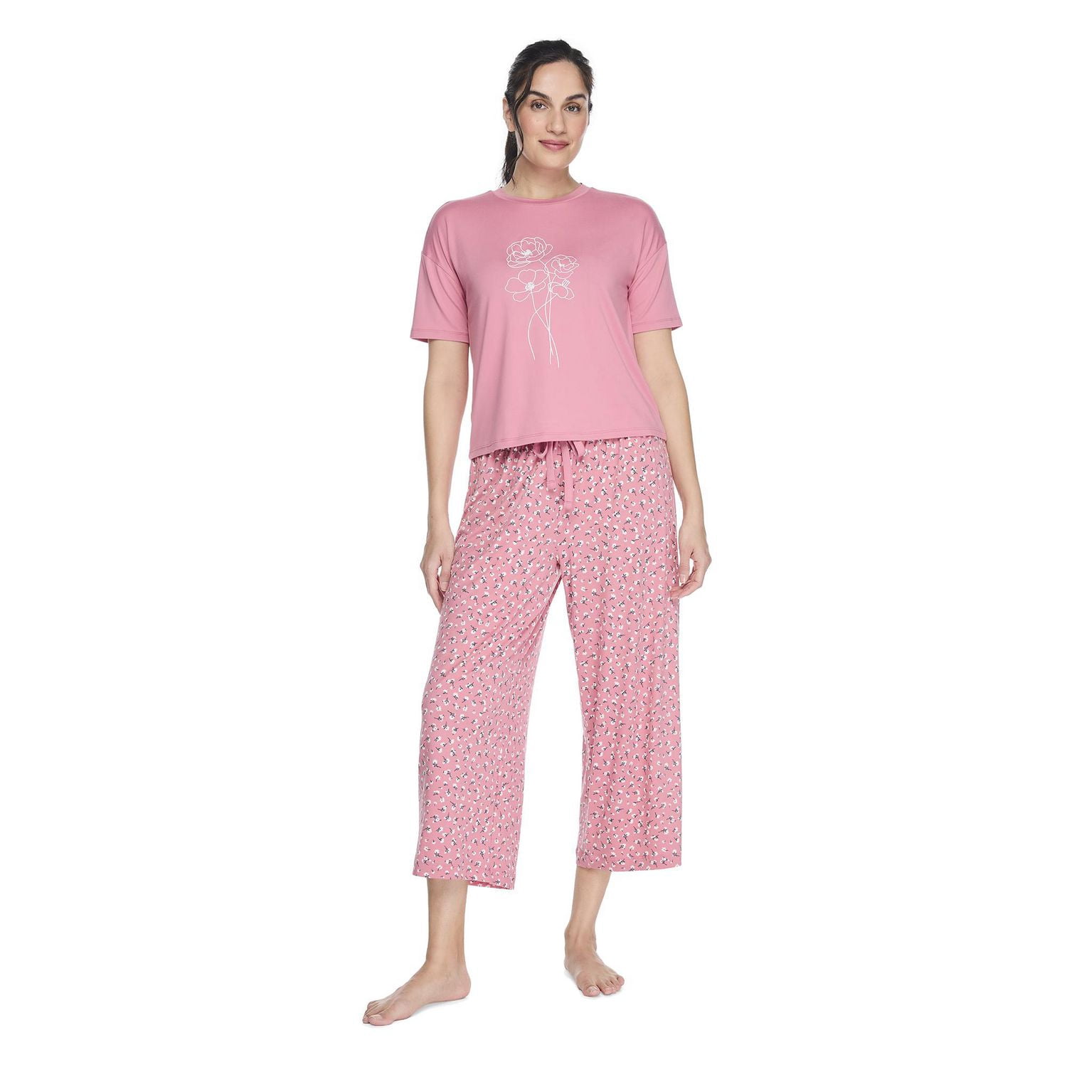 George Women's Two Piece Capri Pajama Set