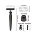 thumbnail image 3 of Waysh Refined Shaving Set, Gunmetal, with Stand & Blades, 3 of 7