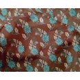 thumbnail image 4 of oneOone Silk Tabby Fabric Leaves & Floral Block Print Fabric BTY 42 Inch Wide, 4 of 4