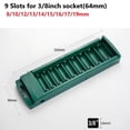 thumbnail image 1 of MYG 1pc Socket Organizer Box 3/8 1/4 1/2inch Drive ABS Plastic Socket Clip Rail Holder Empty Socket Storage Toolbox Socket Storage, 1 of 9