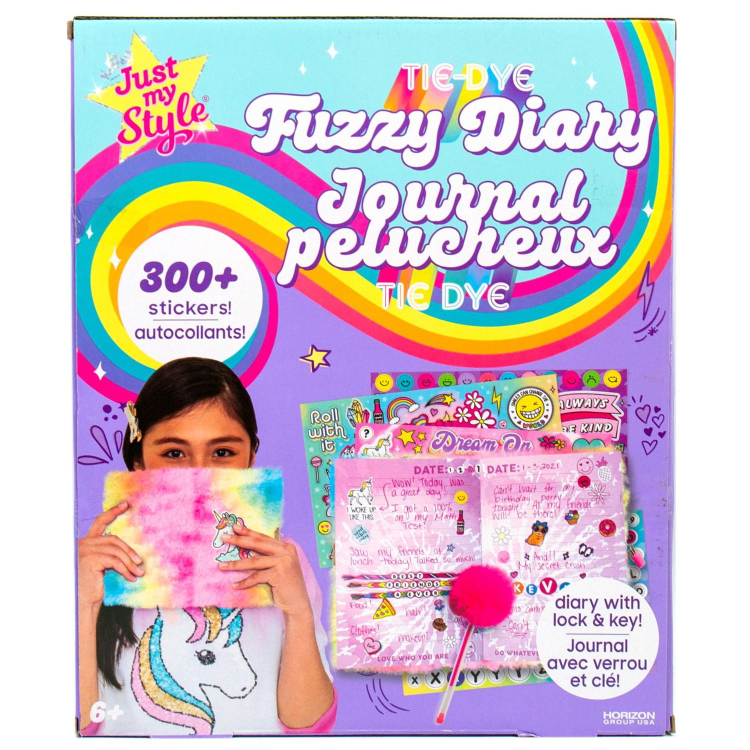 Just My Style® Journal pelucheux tie-dye