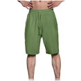 thumbnail image 1 of Diufon Men's Athletic Shorts Cotton Linen Drawstring Waisted Outdoor Sport Shorts Spring Summer Shorts with Pockets, 1 of 5