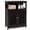 Coffee, variant on Costway Bathroom Storage Cabinet Wood Floor Cabinet w/ Double Shutter Door Black