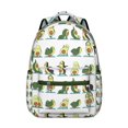 thumbnail image 1 of Green Avocado Students Backpack Fresh Avocado Pattern School Bag with Avocado Lover Design, Durable and Lightweight, 1 of 5