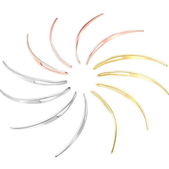 12 Pieces Interlocking Tool Dreadlocks Kit, Easyloc Hair Tool for Maintaining Your Dreadlock, Unisex (Gold, Silver, Rose Gold)