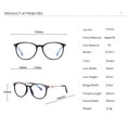 thumbnail image 3 of Fashion Anti-blue Light Glasses Literary Style Students Plain Glass Spectacles Metal Frame Computer Eye-protection Glasses, 3 of 8
