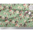 thumbnail image 3 of Soimoi Georgette Viscose Fabric Floral & Owl Cartoon Print Fabric by Yard 42 Inch Wide, 3 of 3