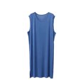 thumbnail image 1 of Floleo Robe de Nuit Sans Manches à Col Rond pour Homme, Douce et Confortable, Tenue d'Intérieur, Coupe Ample, Respirante, Légère, Peignoir Décontracté, Mode, Vêtement de Nuit (Bleu, 3TG), 1 of 7