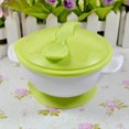 thumbnail image 3 of Suction Baby Bowls with Spoon Toddler Kids Spill Proof Solid Feeding Set(Green), 3 of 4