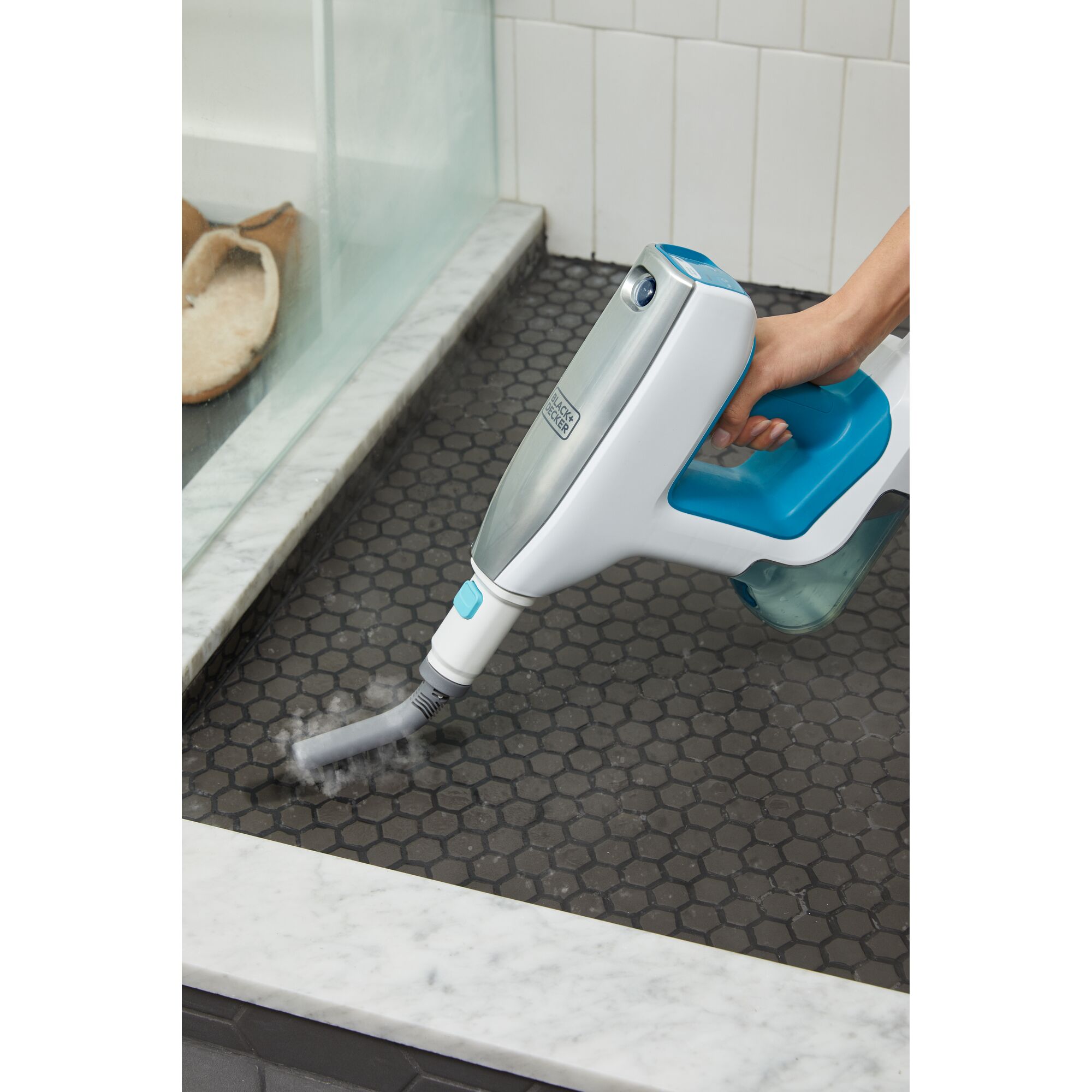 BLACK+DECKER SteamMop Multipurpose Steam Cleaning System with 7 Attachments + Storage Wall Mount