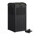 thumbnail image 1 of Homall Homes & Gardens Patio 30 Gallon Patio Trash Can Plastic Kitchen Garbage Can,Black, 1 of 9