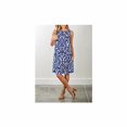 thumbnail image 3 of Robe T-Shirt Décontractée d'Été pour Femme, Sortie de Plage, Robe Débardeur Plissée Unie, 2TG, Bleu, 3 of 4