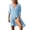 Light Blue, variant on Bellella Women Beach Cover Up Half Sleeve Shirt V Neck Swimsuit Coverup Bikini Swimwear Button Down Cardigan Blouse Ladies Beachwear White 2XL