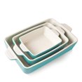 thumbnail image 1 of SWEEJAR Ceramic Bakeware Set, Rectangular Baking Dish Lasagna Pans for Cooking, Kitchen, Cake Dinner, Banquet and Daily Use, 11.8 x 7.8 x 2.75 Inches of Baking Pans (Turq, 1 of 1