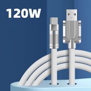TIMIFIS Lightning Cable 120W 6A Super Fast Charging Type-C Liquid Silicone Data Cable OD6.0 Thickened USB Fast Charging Cable 2M Gift
