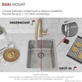 thumbnail image 4 of Stylish Dual Mount 15" Stainless Steel Single Bowl Kitchen Sink with Strainer S-405T, 4 of 9