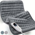thumbnail image 2 of LNGOOR Extra Large Electric Heating Pad 16x30” - Comfort Relief for Back  Neck  Shoulders & More - 6 Heat Levels  4 Timer Settings  Auto Shut-Off  Machine Washable  Moist/Dry Relax, 2 of 7