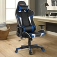 thumbnail image 2 of Goplus Massage Gaming Chair Reclining Swivel Racing Office Chair w/Lumbar Support Blue, 2 of 10