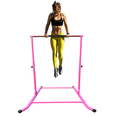 thumbnail image 1 of GYMPROS Barre de Gymnastique 5 Pi Réglable, Barre Athlétique Haute pour Enfants, Barre d'Entraînement de Gymnastique Avancée avec Base Allongée, Barre Kip Horizontale pour la Maison, Équipement de Gymnastique Robuste (Rose), 1 of 9