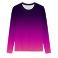 thumbnail image 3 of IROINID Réduit Polyester Long Sleeve T-Shirt pour Women Quotidien Été Col Rond Chemisiers de Sortie Tops,Black, 3 of 3