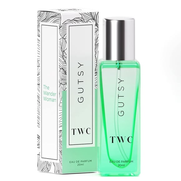 The Woman Company Gutsy Eau de Parfum pour Femmes 20 ml, 0,67 Fl. Oz. / Parfum de Luxe Longue Tenue pour Filles - avec des Notes de Citron Amalfi, de Fleur d'Oranger Africaine et de Musc / The Wander Woman Fragrance