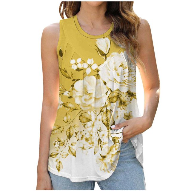 SDNall Women Printed Pullover Fashionable Casual Round Neck Top