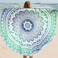 thumbnail image 1 of Braveheart Fader Color Round Tippet Tablecloth Summer Beach Towel Round Yoga Mat, 1 of 1