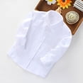 thumbnail image 1 of Girls Uniform Tops Long Sleeve Solid Button-Down Uniform Oxford Shirt 2-14 Years, 1 of 4