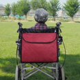 thumbnail image 4 of Wheelchair Bag Accessory Large Storage Pockets Organizer for Power Wheel Chairs Burgundy, 4 of 7