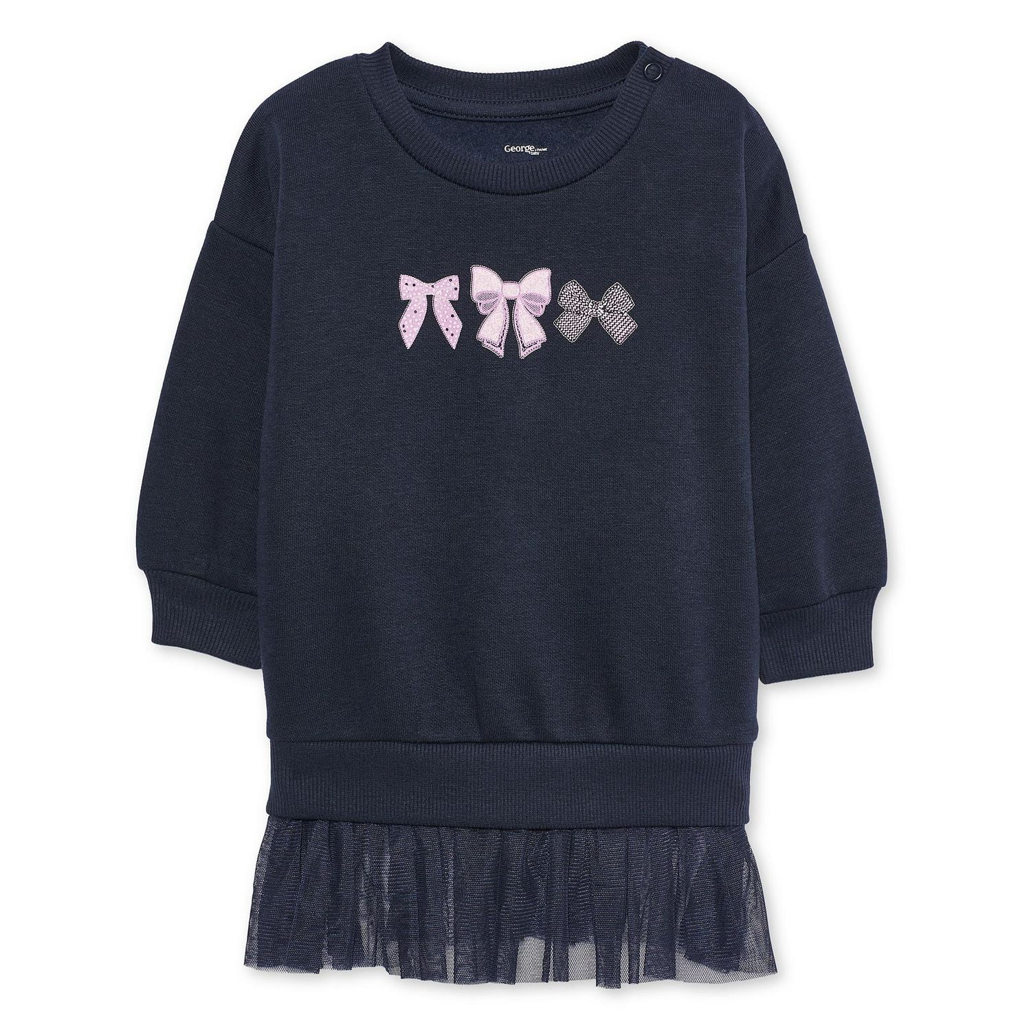 Robe en coton ouaté et tulle George pour bébés filles