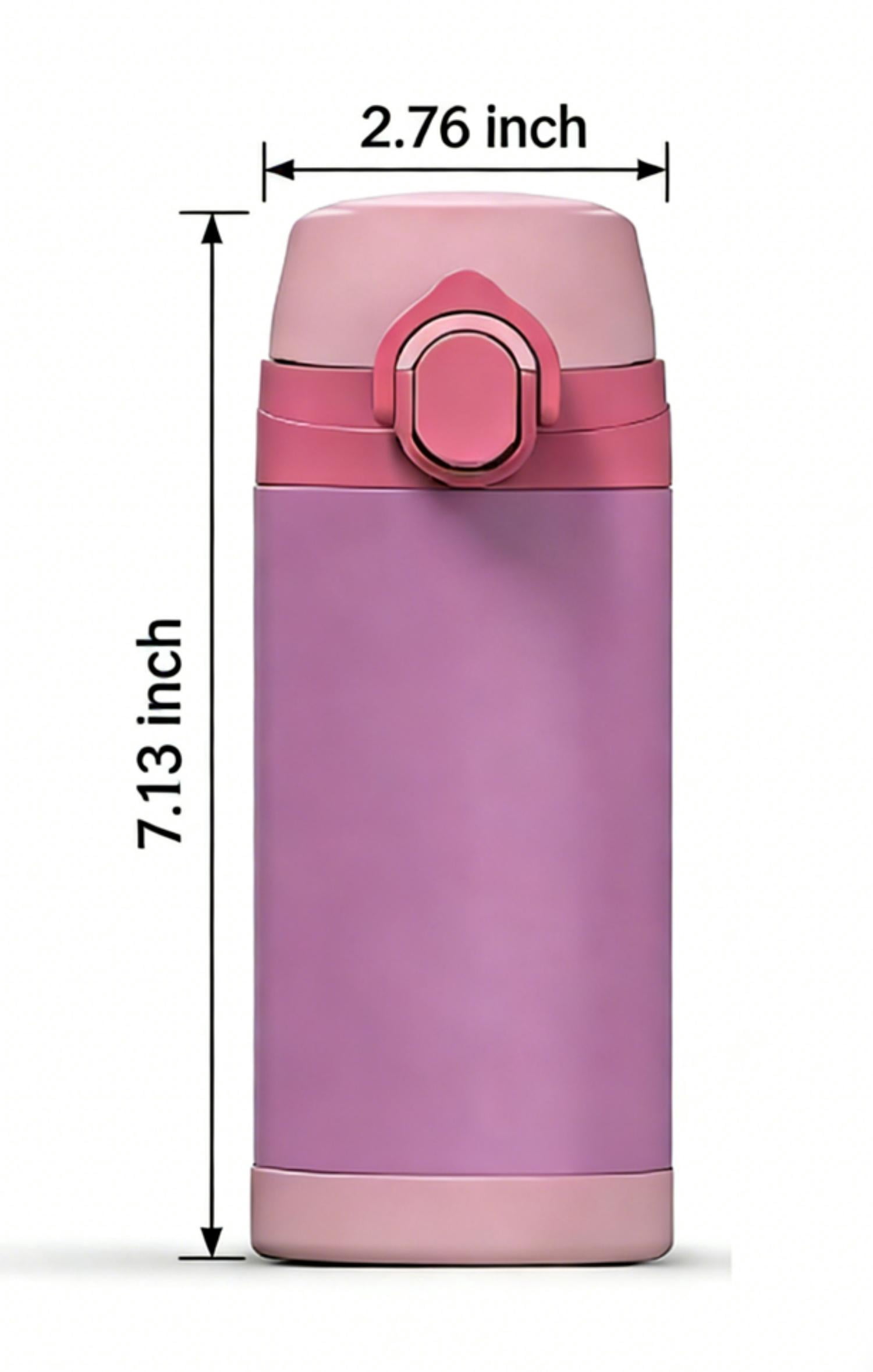 Mainstays enfants rose 12oz (355mL) en acier inoxydable isolé tasse pour filles, double mur SS304 tasse réutilisable, coupe de voyage résistante aux fuites