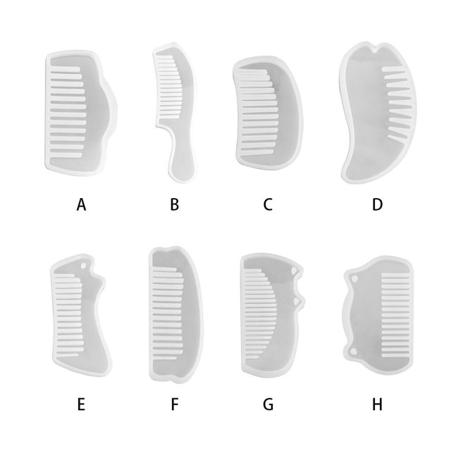 Baohd Moule Peigne en Silicone Miroir Portable Outil de Fabrication de Bijoux Réutilisable Type 1