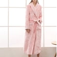 thumbnail image 2 of AherBiu Bath Robes Female Fleece Warm Winter Party Bathrobes Plush Soft Full Length Robe with Pockets, 2 of 5