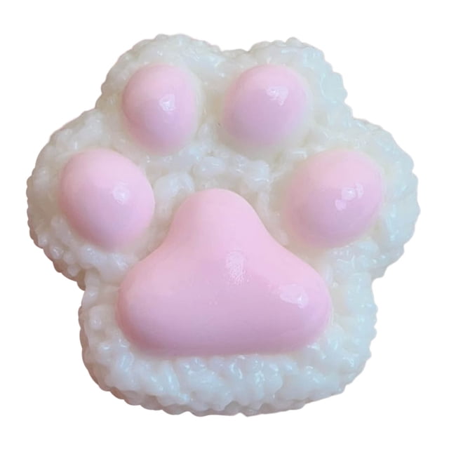 Pink Oversized Plush Stress Relief Toy Animal Paw Design Sensory Fidget Anxiety Reduction Hand Therapy Calming Companion Desk Accessory For All Ages