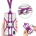 thumbnail image 1 of ROCONTRIP Lanière de Téléphone en Silicone avec Sangle de Cou Réglable et Support de Doigt Détachable pour Téléphone Intelligent de 4.7 à 6.5 Pouces, 1 of 1