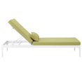 thumbnail image 2 of Modway Perspective Aluminum Patio Chaise Lounge in White and Peridot Green, 2 of 6