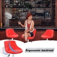 thumbnail image 4 of BestOffice Set of 2 Barstools Height Adjustable Back PU Leather Swivel Bar Kitchen Counter Stools Dining Chairs, Red, 4 of 7
