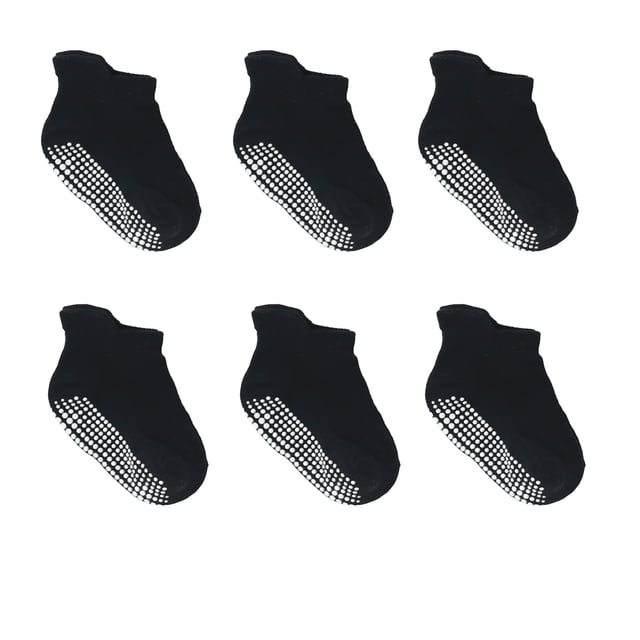 6 Pieces Kids Stockings Socks with Nice Elasticity Comfortable Wearing Simple Style Good Craftsmanship Hose Keep Crawing black 12-14