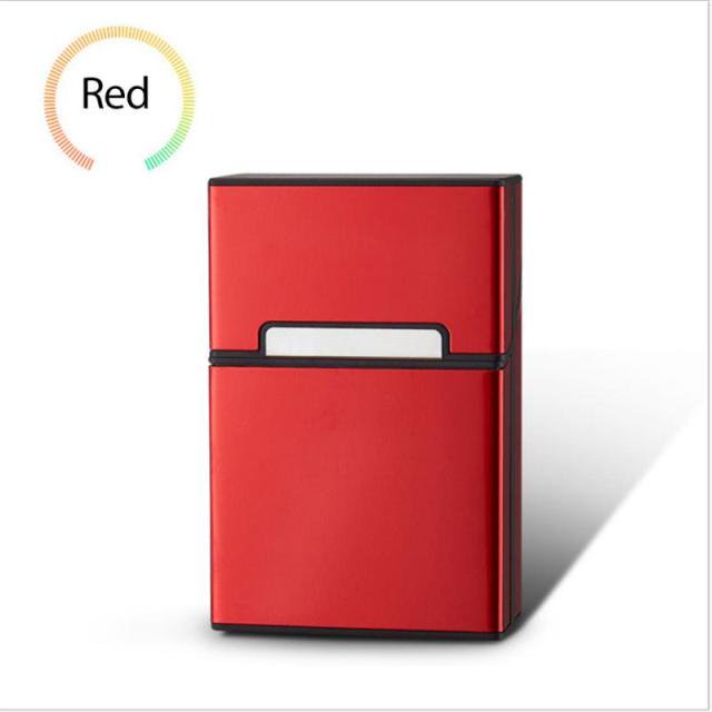 2 Pcs Étui à Cigare en Aluminium Léger, Porte-Tabac, Boîte de Poche, Contenant de Rangement, Accessoires pour Cigarettes, Rouge